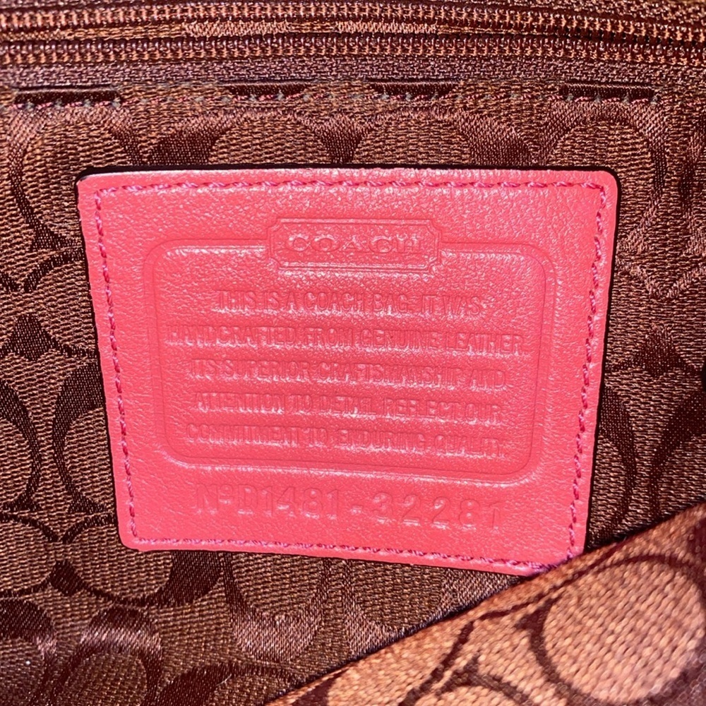COACH Bleecker Sport Mini Duffle Crossbody Shoulder Bag Loganberry 32281 - Picture 6 of 11